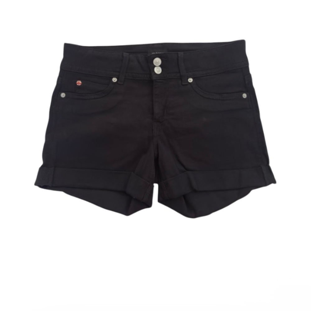 Hudson Ruby Short Black Roll-Hem Denim Shorts - Picture 2 of 4